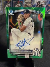 CARLOS LAGRANGE 2025 BOWMAN CHROME #CPA-CL AUTO GREEN LAVA REFRACTOR 1ST 8/99