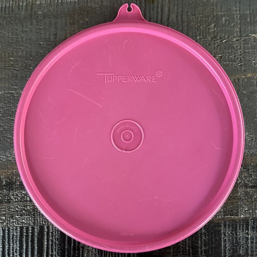 Vtg Tupperware Replacement Small Lids-Seals-Caps-Pink Mix Bowl Lids-FREE SHIP* - Picture 5 of 7