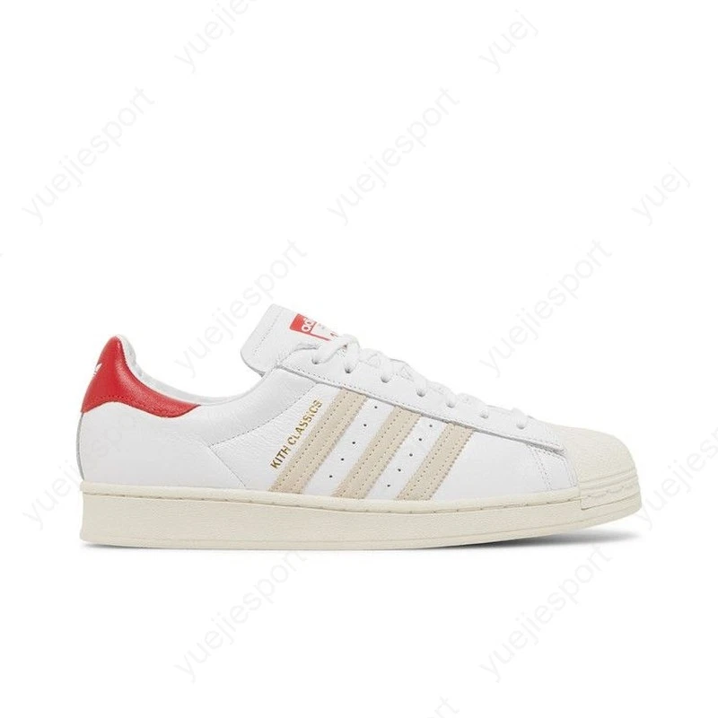 Kith x adidas Superstar Classics Program - White Red for Sale