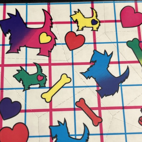 Vintage LISA FRANK Scotty Dogs Sticker Sheet - Picture 3 of 10