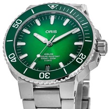 New Oris Aquis Date Automatic Green Men's Watch 01 400 7763 4157-07 8 24 09PEB 2