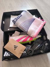 adidas Predator Elite Football Boots White/Pink/Yellow Changeable Studs Size 8