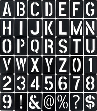 2 Inch Letter Stencils and Numbers, 42 Pcs Re...