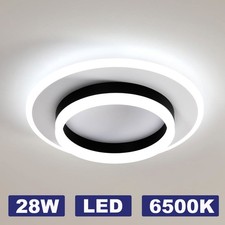 LED Ceiling Light Cool White 6500K Round Living Room Bedroom Chandeliers Lamp UK