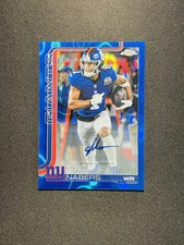 2025 Topps Chrome NFL Auto Variation Malik Nabers #BA-MN Blue Lava /150 QF04