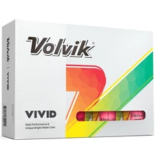 Volvik Vivid Matte Golf Balls (One Dozen) (Pink)
