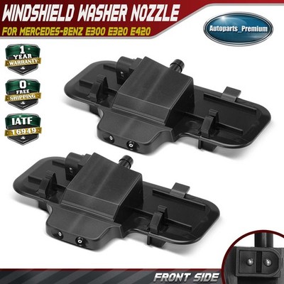 2x Front Windshield Washer Nozzle Jet w/ Heated for Mercedes-Benz E300 E320 E420