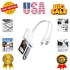 SD Card Reader for iPhone, iPad, Samsung, Memory SD Card Reader USB C Lightni...