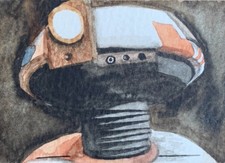 ACEO class two droids Original sketch card Star Wars