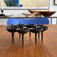 Dansk Circlet Iron Candleholder from the Design with Light Series Borje Rajalin