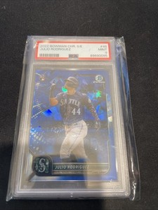 EL.123 Julio Rodriguez 2022 Bowman Chrome Sapphire #48 Rookie RC PSA 9