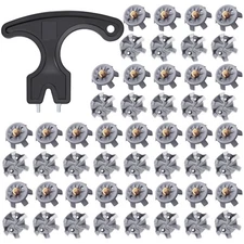 Golf Shoe Spikes Set 50 Replacements with Cleats Spanner Wrench Tool