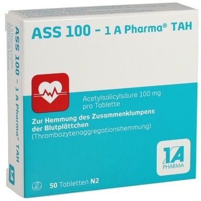 ASS 100-1A Pharma TAH Tabletten 50 St. PZN 06312060