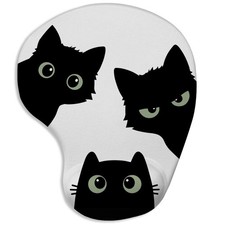 MIOOKISS Black Cat Decor Cute Mouse Pad with 8.9 x 7.5 inches, M-5