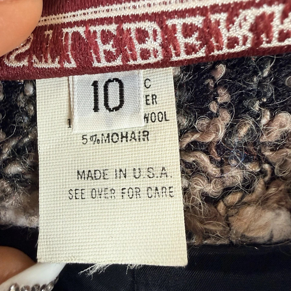 Chaqueta Blazer Castleberry Vintage Tweed a Cuadros Para Mujer Talla 10 Mezcla de Lana con Almohadillas Foto 4 de 4