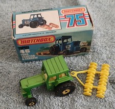 Matchbox (1977) # 46 Ford Tractor & Harrow Mint In Slightly Tired Box.