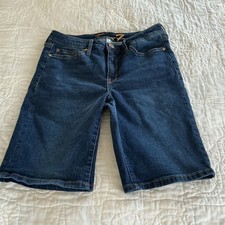 Seven 7 Womens Jean Shorts Size 10 Blue Sunset Bermuda