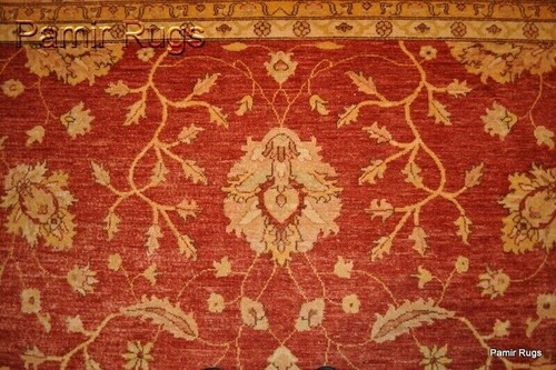 9x12 ft. rug TOP quality Handmade RED GOLD, FLORAL natural wool natural dyes - Picture 4 of 12