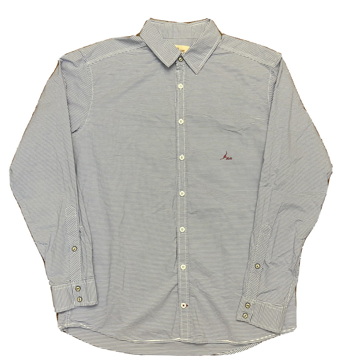 Williams Rough Wash Classic Fit Men's Long Sleeve Striped