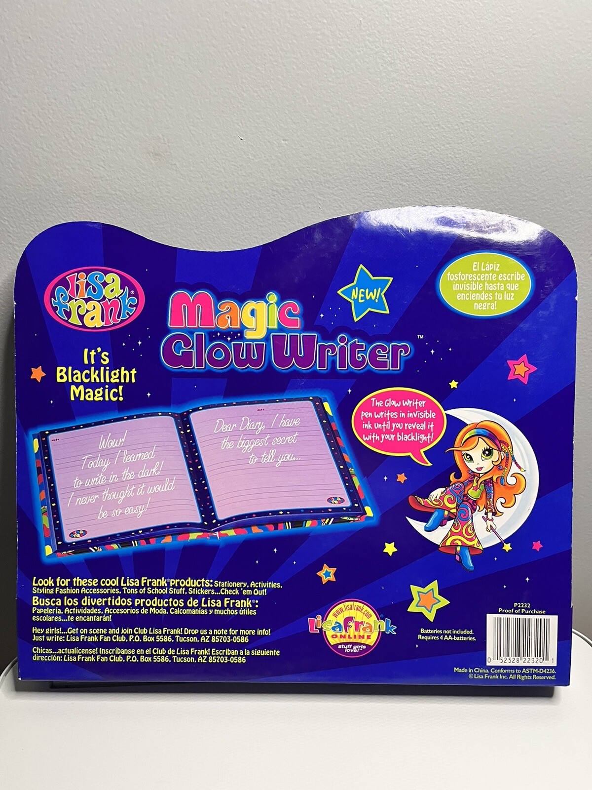 Lisa Frank Magic Glow Writer Journal Markers Blacklight Christmas New!
