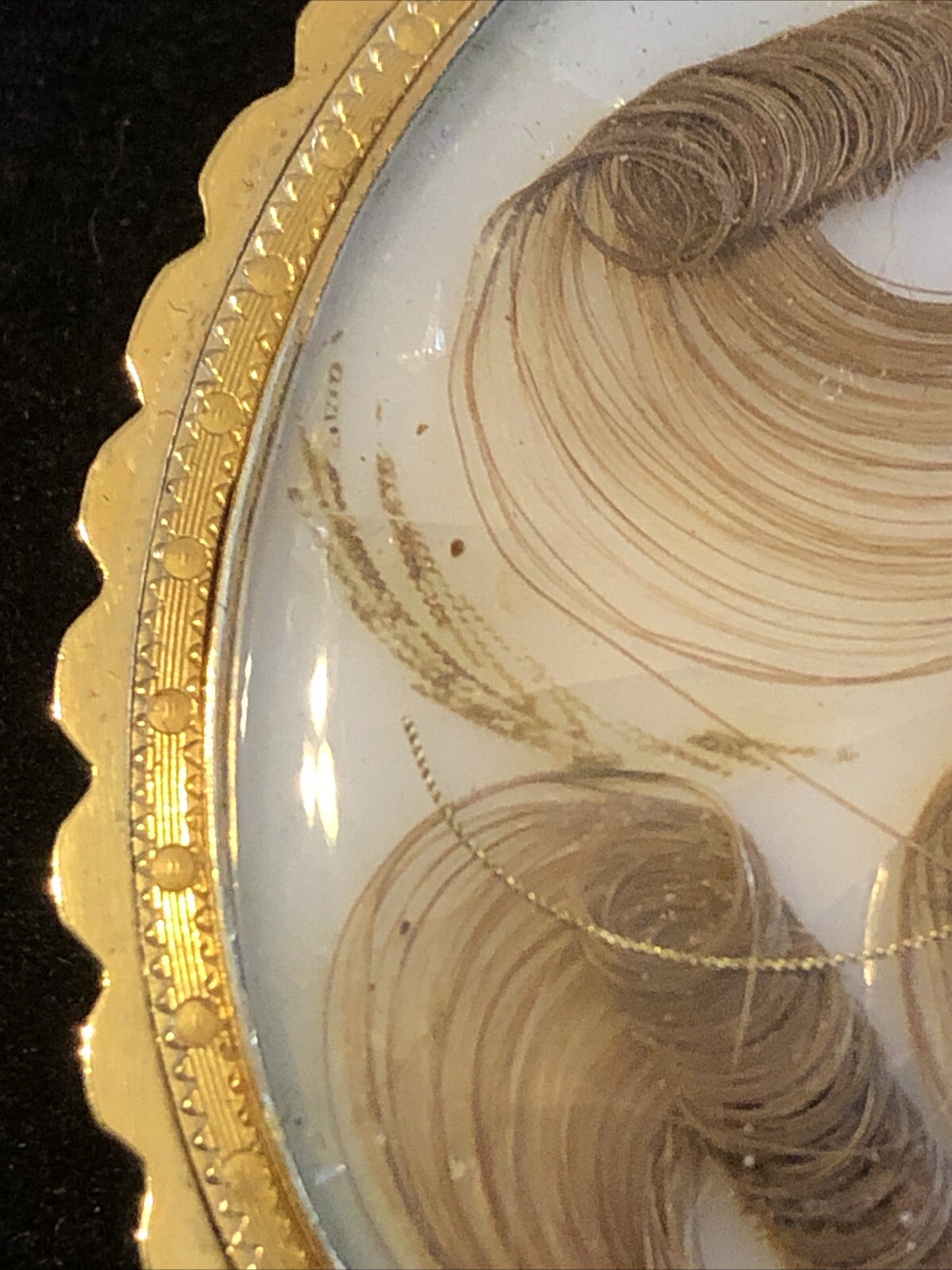 Large Victorian Mourning Locket Solid Gold With P… - image 8