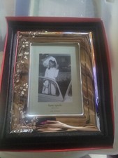 KATE SPADE GARDNER STREET SILVER PLATED LENOX 5 X 7 FRAME NEW NEVER USED