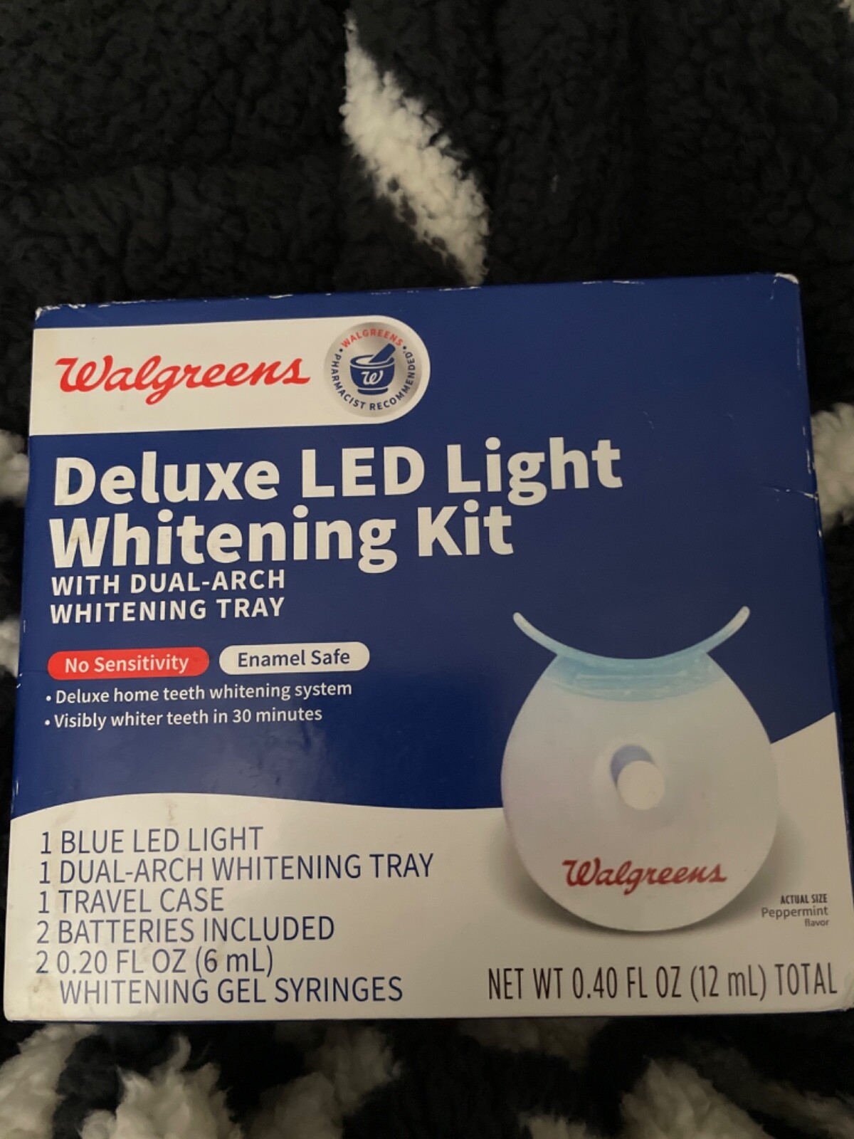Deluxe LED Light Teeth Whitening Kit Walgreens Enamel Safe Travel Kit