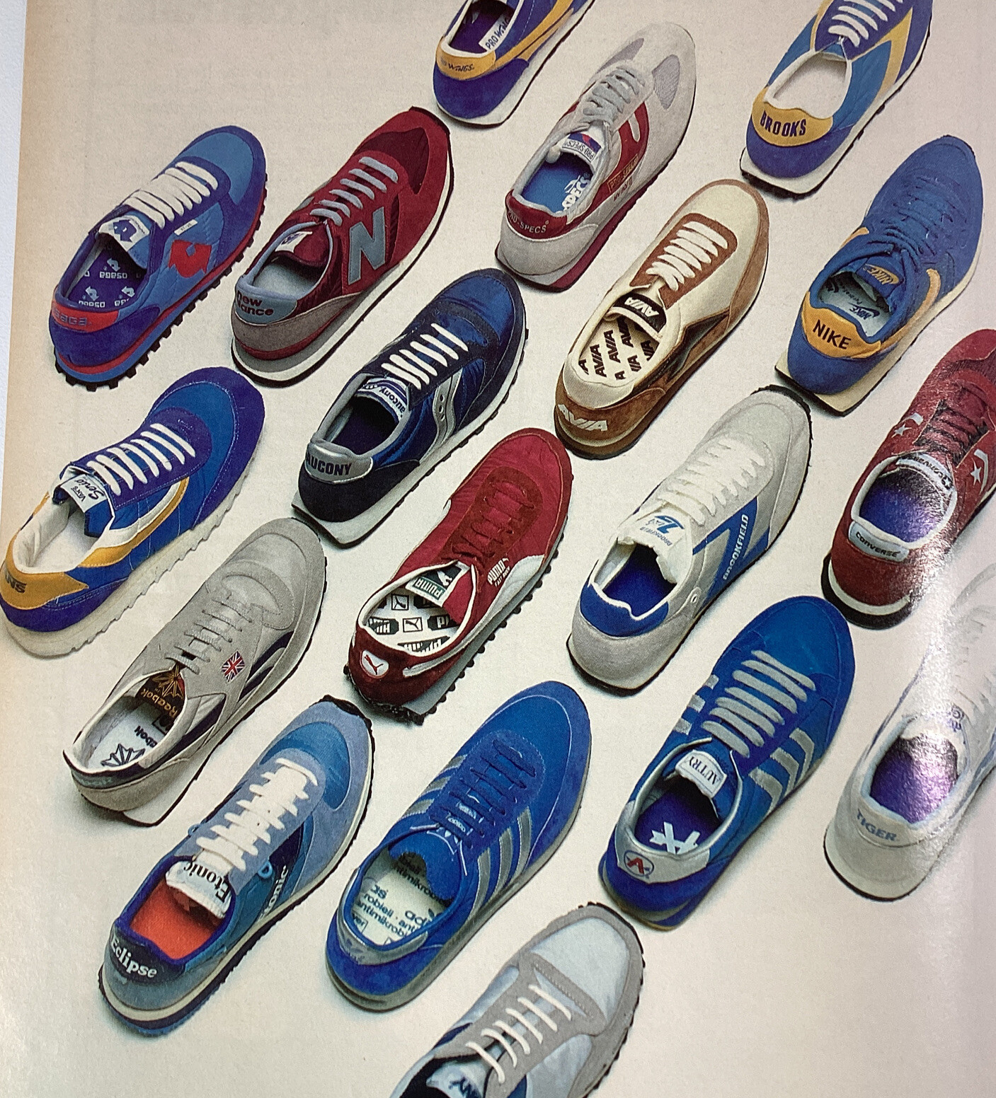 Sneaker Print Article Original Vtg 1981 Rare Running Shoe Survey Nike ASICS