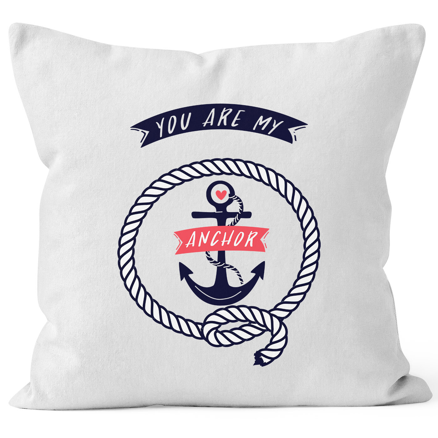 Киссенбезуг Ты - мой Якорь Любовь моя Киссен-Хюльле Деко-Киссен 40х40 3790₽