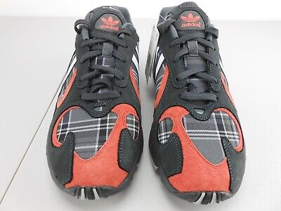Shoes Ef3967 Adidas Yung-1 Mens Size Black Orange Plaid Shoes