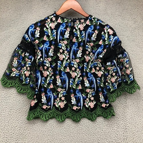Topshop Blouse Top Womens 2 3/4 Sleeve Floral Garden Party Romantic Boho Fairy - Picture 11 of 12