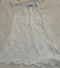 Solitaire Swim AF Youth L White Crochet Beach Coverup