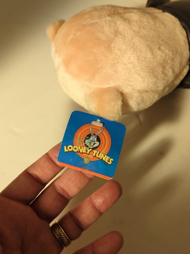 Vintage Looney Tunes Porky Pig Plush Blk Biker Jacket ACE 1997 Warner Bros NWT!! - Picture 4 of 9