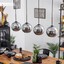 Etc-shop Hängeleuchte Mit 5 Roten Glasschirmen – Deckenlampe Für Wohnzimmer & Küche | Inkl. LED-Leuchtmittel, Chrom/Optik