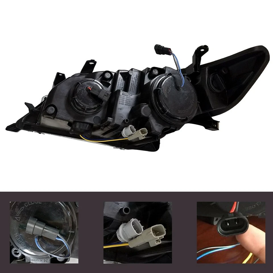 VLAND For 2012 2013 2014 Toyota Camry LED Headlights+Red Lens Tail Lights 2 Sets - Image 4 of 4