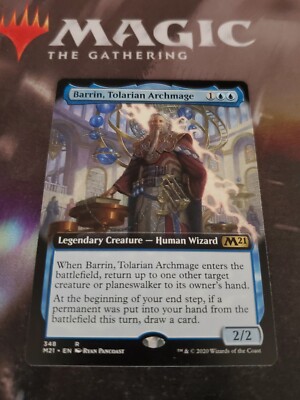 MTG. Barrin, Tolarian Archmage. Borderless. Core Set 2021