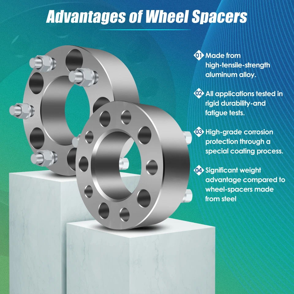 Espaciadores de rueda 2 piezas 2" 5x5 1/2"x20 para Jeep Grand Cherokee Wrangler Commander 2008 Foto 4 de 4