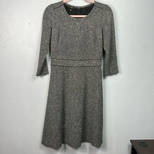 Talbots Tweed Black & White Fit and Flare Knee Length Dress 2