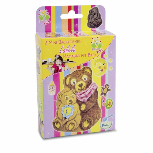 Städter KIDS Backform Lalelu Mamabär mit Baby Mini 2er Set Kuchenform 8x11x3cm - Bild 2 von 2