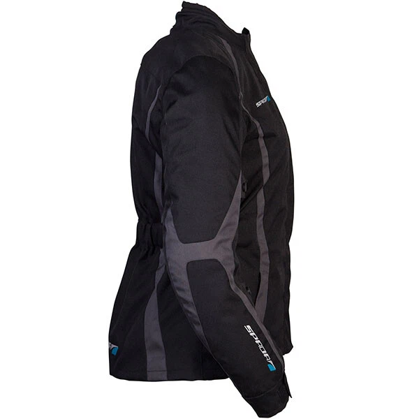 Spada Planet Herren Wasserdichte Motorrad Textil Jacke - Schwarz Grau - Bild 2 von 3