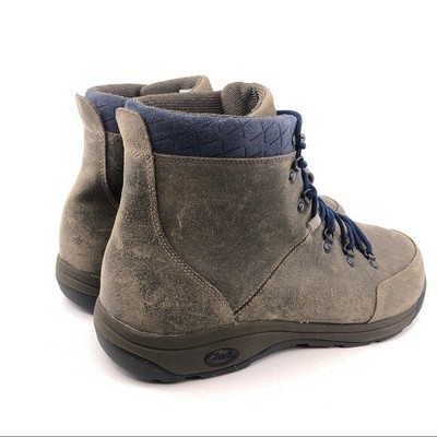 Chaco Roland Gray Leather Ankle Boots 
