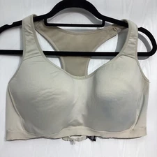LAYER 8 Qwick Dry Support Sports Bra Gray 3X Racerback Wide Straps