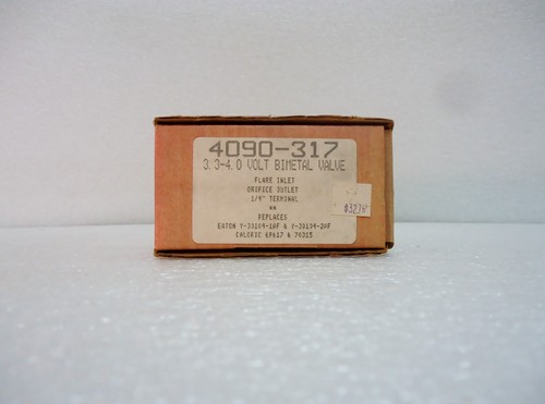 Robertshaw 4090-317 Bi Metal Valve 3.3-4.0 Volt Uni-Line NOS NIB - Picture 2 of 3