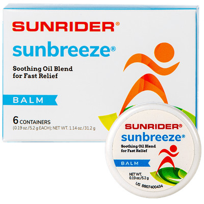 Sunrider SunBreeze BALM (0 .19 oz. ) Jar Menthol Herb Botanical Oil ( LOT OF 6 )