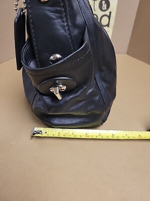 Coach Soft Leather Shoulder Bag Hobo Black Zip L0882-13412 NWT