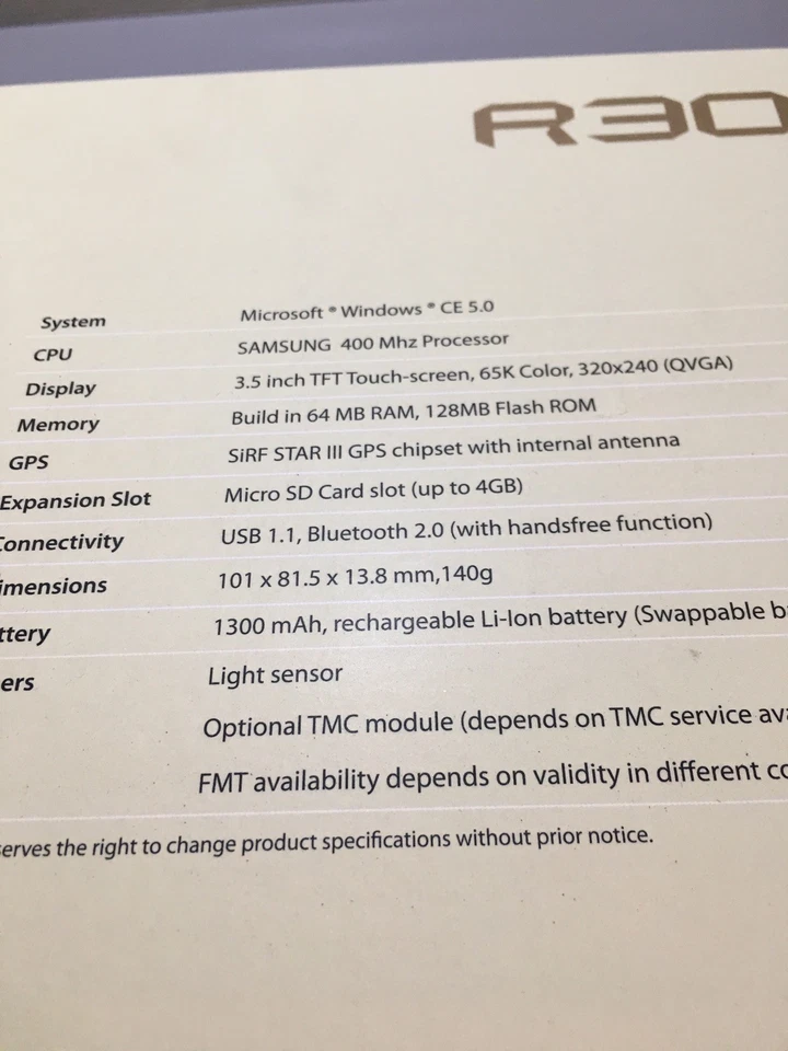 Asus R300 3.5” Portable Navigator Navigation (color: pink) Touch Screen GPS, New - Image 4 of 4