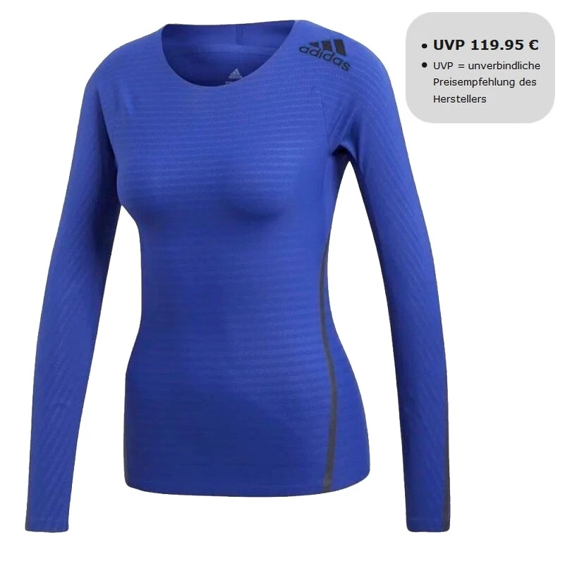 Adidas ALPHASKIN Damen Kompression Shirt langarm Sport Laufshirt Body Shaper Top - Bild 2 von 4