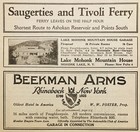 1923 AD.(N19)~BEEKMAN ARMS HOTEL, RHINEBECK, NY. LAKE MOHONK MTN. HOUSE