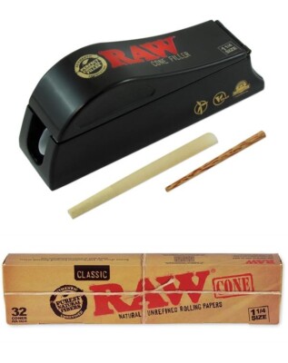 RAW   SET: Papercones + RAW  Cone Filler vorgedrehte Hülsen Jointstopfer