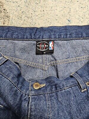 Vintage UNK Jeans Mens 38X32 NBA Team Patches Y2K Pants Vintage UNK Jeans Mens 38X32 NBA Team Patches Y2K Pants